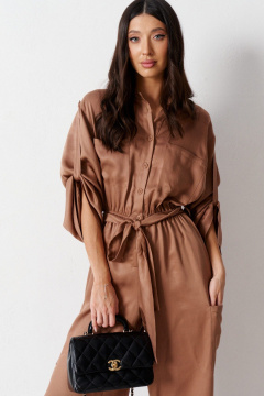 Комбинезон из вискозы с резинкой и большими карманами ANNETE A3529 - фото 3