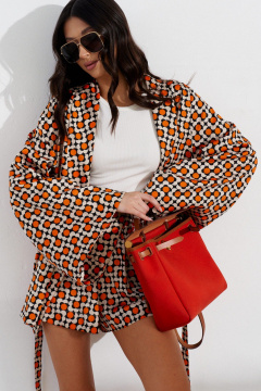 Летний комплект из рубашки и шорт с ярким принтом ANNETE A4202 - фото 3