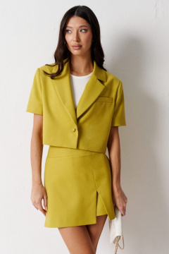 Желтый жакет из текстиля на каждый день ANNETE A5290 - фото 2