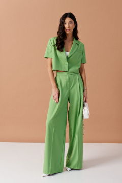 Зеленый жакет из текстиля для повседневного стиля ANNETE A5290/1 - фото 2