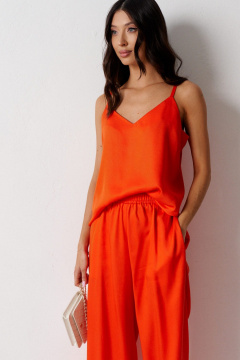 Топ из вискозы с фигурным вырезом и регулируемыми бретелями ANNETE A886 - фото 2