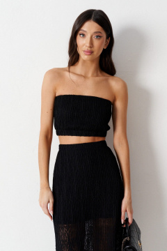 Ажурный топ из полупрозрачного текстиля со сборкой ANNETE A894/1 - фото 2