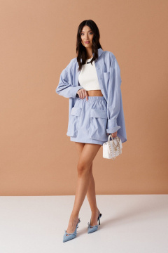 Рубашка с отложным воротником из текстиля и хлопка ANNETE A898 - фото 4