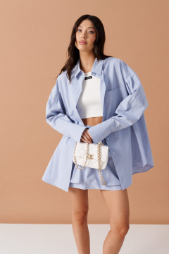 Рубашка с отложным воротником из текстиля и хлопка ANNETE A898 - фото 1