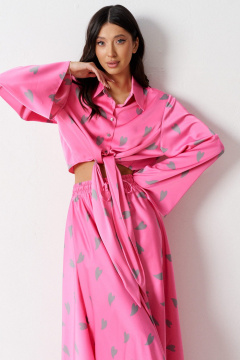 Рубашка из полупрозрачного полотна с разрезами и рукавами спущенного кроя ANNETE A899 - фото 3