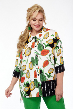 Летний комплект брюки и рубашка из вискозы с зауженным кроем Grace for you 241 - фото 2