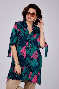 Блуза полуприлегающего силуэта с короткими рукавами из текстиля SOVITA 1177 - фото 4