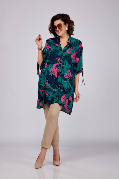 Блуза полуприлегающего силуэта с короткими рукавами из текстиля SOVITA 1177 - фото 3