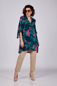 Блуза полуприлегающего силуэта с короткими рукавами из текстиля SOVITA 1177 - фото 1