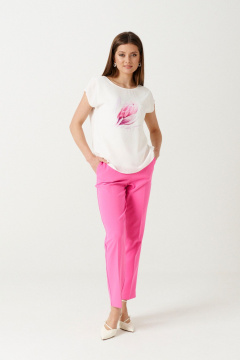 Блуза прямого силуэта из струящейся ткани с принтом Ketty К-11543 - фото 2