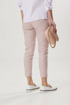 Летние брюки свободного кроя из смесового хлопкового текстиля Твой имидж 1767 пудра - фото 5