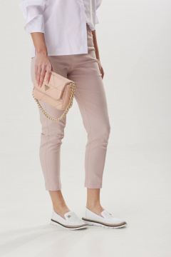 Летние брюки свободного кроя из смесового хлопкового текстиля Твой имидж 1767 пудра - фото 4