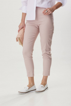 Летние брюки свободного кроя из смесового хлопкового текстиля Твой имидж 1767 пудра - фото 3