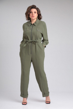 Демисезонный комбинезон свободного силуэта из текстиля с карманами VIA-Mod 629 - фото 4