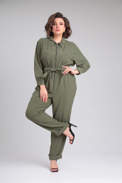 Демисезонный комбинезон свободного силуэта из текстиля с карманами VIA-Mod 629 - фото 1