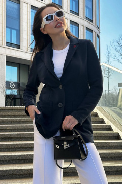 Стильный костюм из трикотажа с жакетом и брюками в стиле casual GO F3065/20-04 - фото 5