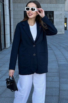 Стильный костюм из трикотажа с жакетом и брюками в стиле casual GO F3065/20-04 - фото 4