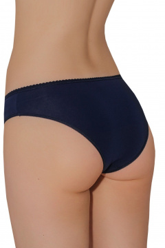Трусы с высоким вырезом и средней линией из хлопка ЛЕДИ ГРАНД 201100-1 темно-синий - фото 2