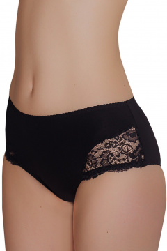 Трусы с низким вырезом и высокой линией из эластичного кружева ЛЕДИ ГРАНД 201108 черный - фото 2