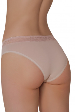 Трусы с средним вырезом и отделкой из кружева из трикотажа ЛЕДИ ГРАНД 211195 серебристый_пион - фото 3