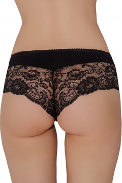Трусы с средней линией и кружевными деталями из трикотажа ЛЕДИ ГРАНД 211196 черный - фото 3