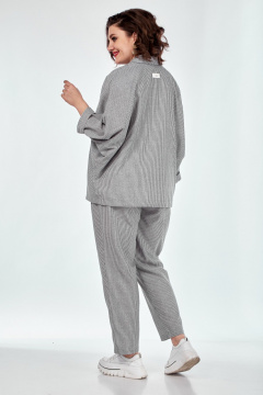 Демисезонный костюм 3-ка из льняного текстиля Диомант 1953 полоска - фото 5