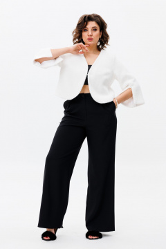 Болеро из текстиля с бусинами для нарядных образов Anelli 1445 молочный - фото 2