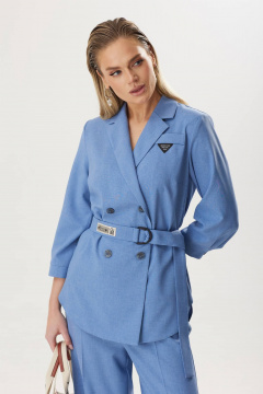 Брюки, жакет Твой имидж 1806 голубой - фото 5