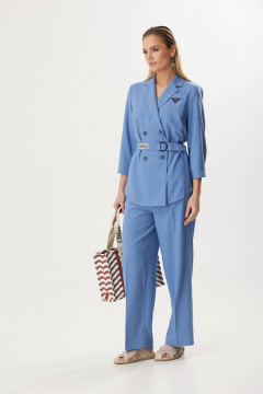 Брюки, жакет Твой имидж 1806 голубой - фото 3