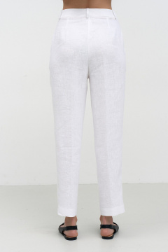 Брюки укороченные с стрелками и карманами из льна Art Ribbon M1000B - фото 2