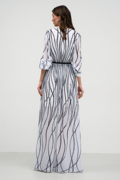 Летнее платье из вискозы с принтом и подкладкой Art Ribbon M1026P - фото 4