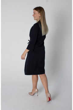 Платье из текстиля с декоративной отделкой и поясом Mita ЖМ1195a - фото 3