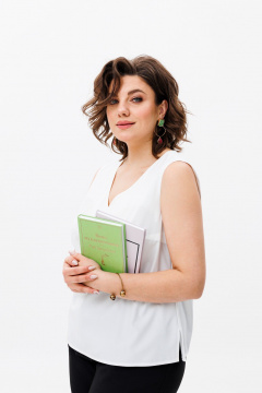 Белый топ из вискозы с кулисой и базовая блуза для бизнес-образа Anelli 1440 молоко - фото 1