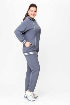 Демисезонный спортивный костюм из трикотажа для повседневности Swallow 722 светлый_графит - фото 4