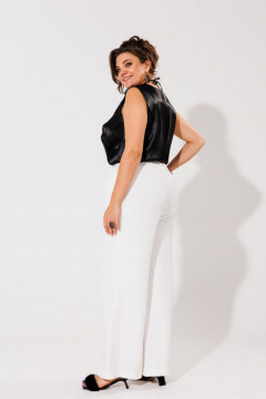 Классический костюм-двойка белый из вискозы деловой стиль Anelli 1415 белый - фото 4