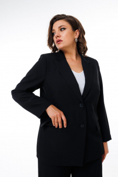 Костюм двойка черный из вискозы для деловых образов Anelli 1415 черный - фото 2