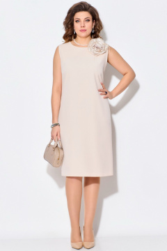 Брошь, платье Fita 1382 бежевый - фото 1