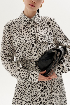 Платье Lokka 1327 белый/черный принт - фото 2