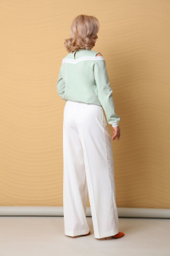 Костюм из брюк широкого объема и джемпера с имитацией топа LM БК4018 - фото 4