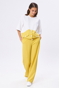 Комплект блуза и брюки из костюмной ткани KaVaRi 8024.1 горчица - фото 4