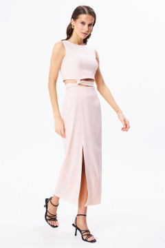 Топ и юбка с завязками в летнем стиле KaVaRi 8026.1 персик - фото 5