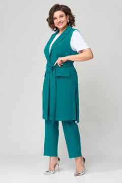 Трехпредметный деловой костюм: жакет, жилет, брюки Орхидея 1403-2 - фото 5