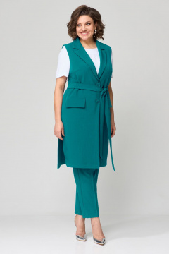 Трехпредметный деловой костюм: жакет, жилет, брюки Орхидея 1403-2 - фото 1