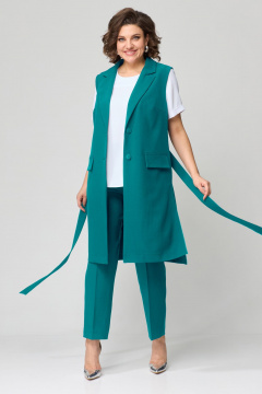 Трехпредметный деловой костюм: жакет, жилет, брюки Орхидея 1403-2 - фото 3