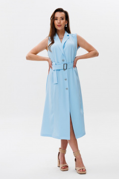 Платье, пояс NikVa 490-1 голубой - фото 1