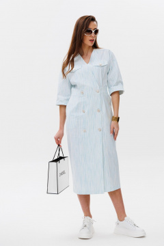 Платье NikVa 491-1 голубой_штрихи - фото 4
