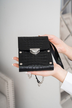 Сумка Because COLIBRI BLACK CROCO - фото 3