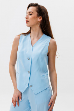 Брюки, жилет NikVa 496-1 голубой - фото 3