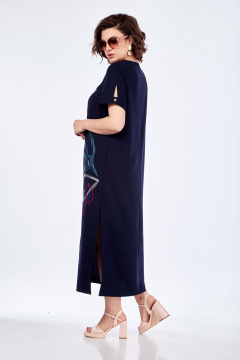 Платье прямого силуэта с вышивкой и втачными рукавами Jurimex 3080 - фото 2