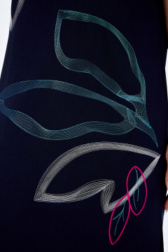 Платье прямого силуэта с вышивкой и втачными рукавами Jurimex 3080 - фото 5